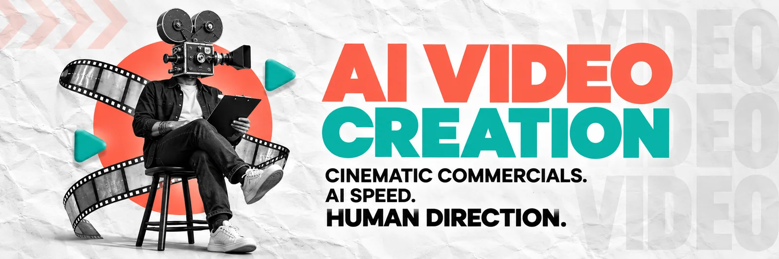 AI Video Creation. Cinematic commercials. AI speed. Human direction.