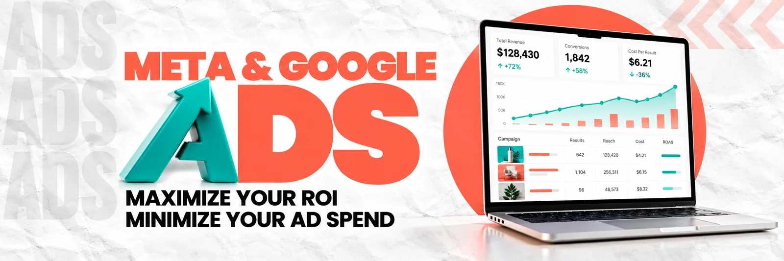 Meta and Google Ads. Maximize your ROI, minimize your ad spend.